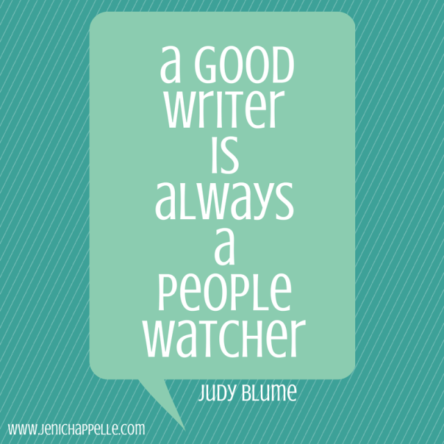 Image source: Jeni Chappelle quoting Judy Blume,  http://www.jenichappelle.com/2014/08/write-what-you-know/