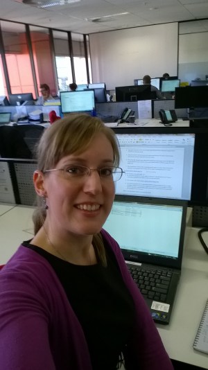 Me hard at work in the new Canstar office in Brisbane CBD. I took this photo using my new Windows phone.