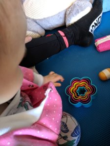 DIY Baby sensory toy Baby Zoe with cookie cutters DIY Baby sensory toy Baby Zoe with cookie cutters