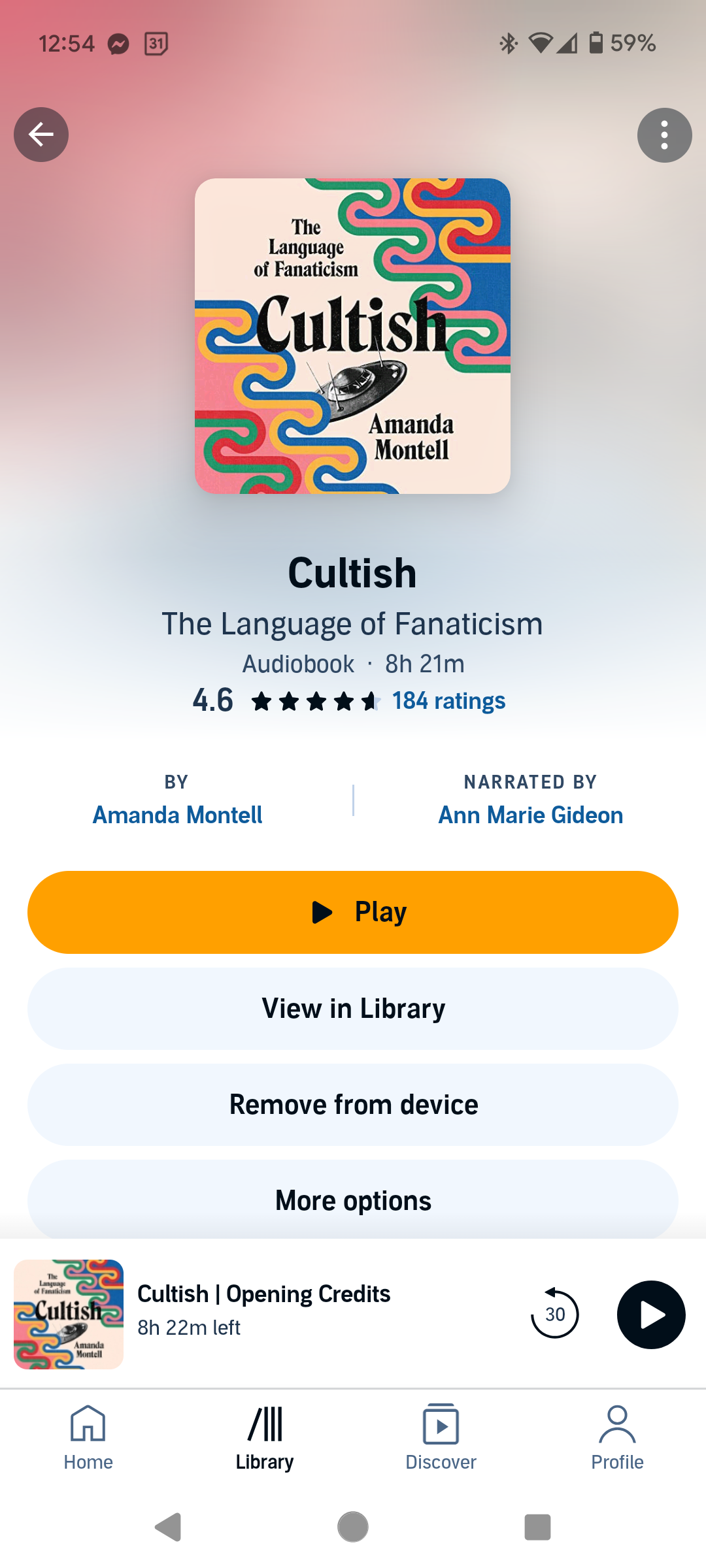 book cover of cultish in Audible
