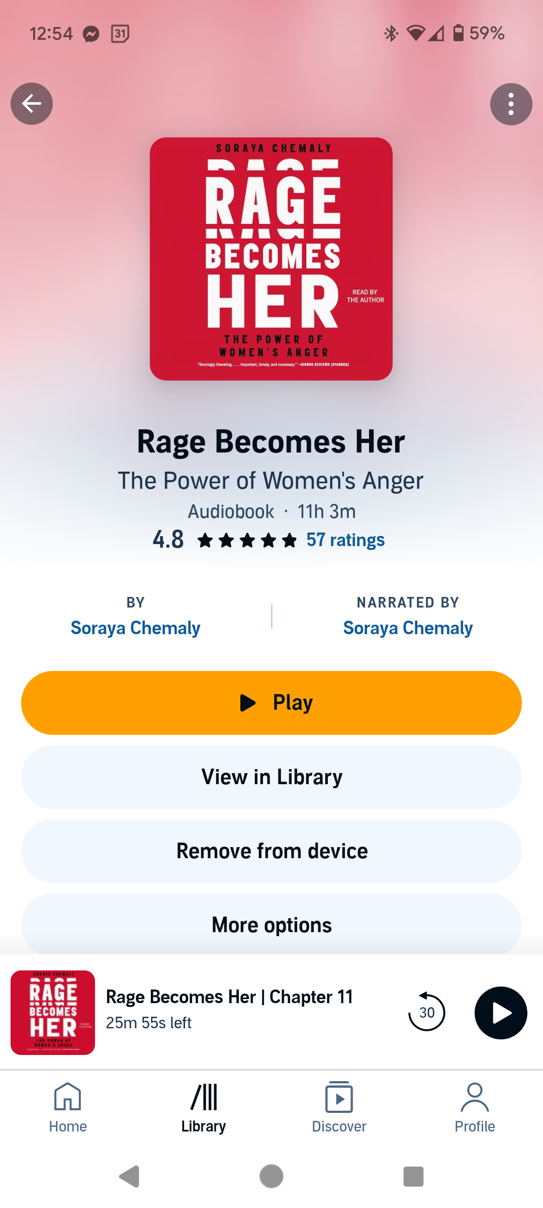 book cover of rage becomes her in Audible