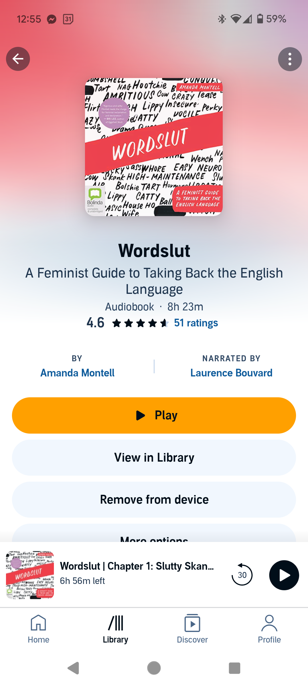 book cover of wordslut in Audible